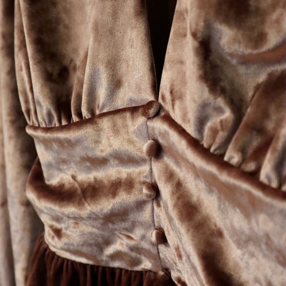 WAYF blouse en velours rose - Picture 4 of 5